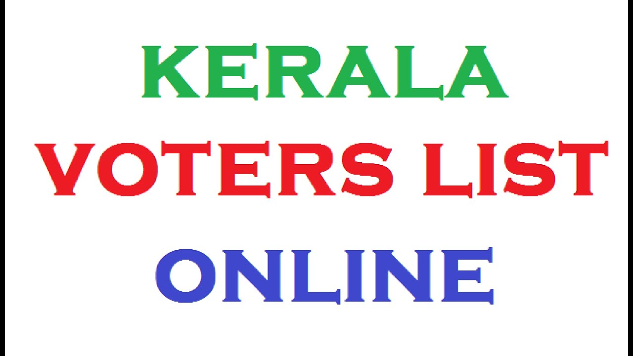 KERALA VOTERS  LIST  CHECK  ONLINE