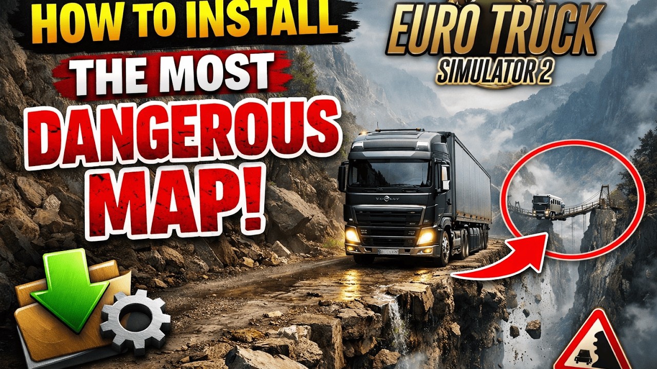 КАК СКАЧАТЬ И УСТАНОВИТЬ САМУЮ ОПАСНУЮ КАРТУ | ETS2 1.58