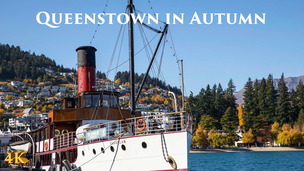 Queenstown New Zealand Autumn Walking Tour 4K May 2021 | Queenstown City Centre in Autumn |  皇后镇秋天