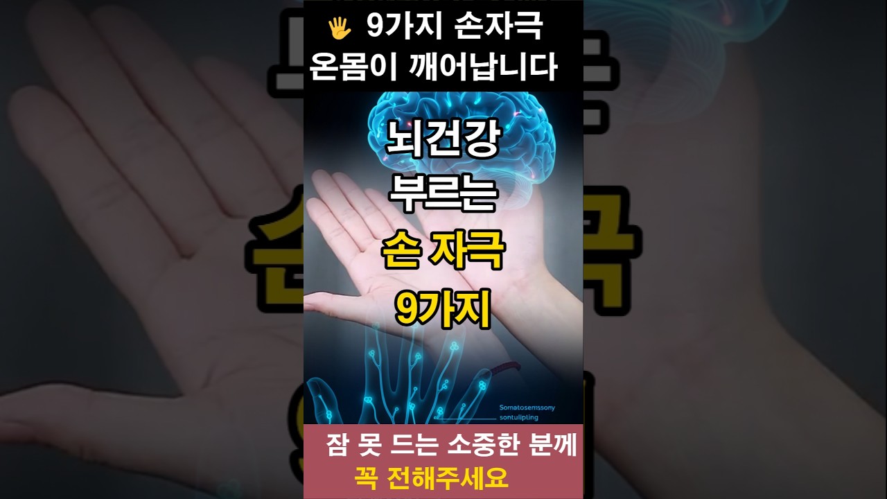 하루 1분 손 운동으로 뇌를 깨우세요! (손 자극 루틴 9가지)