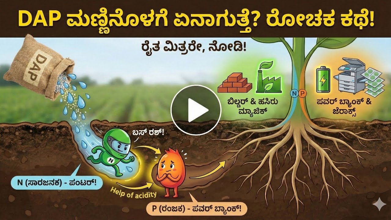 DAP ಮಣ್ಣಿನೊಳಗೆ ಏನಾಗುತ್ತೆ? ರೋಚಕ ಕಥೆ! | Nitrogen & Phosphorus Journey