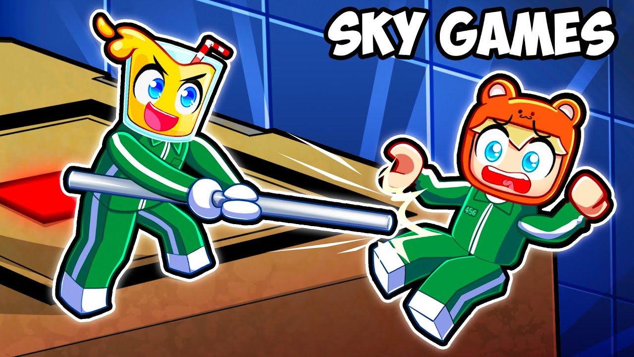 Победа в новом игровом режиме SKY GAMES в Roblox Squid Games