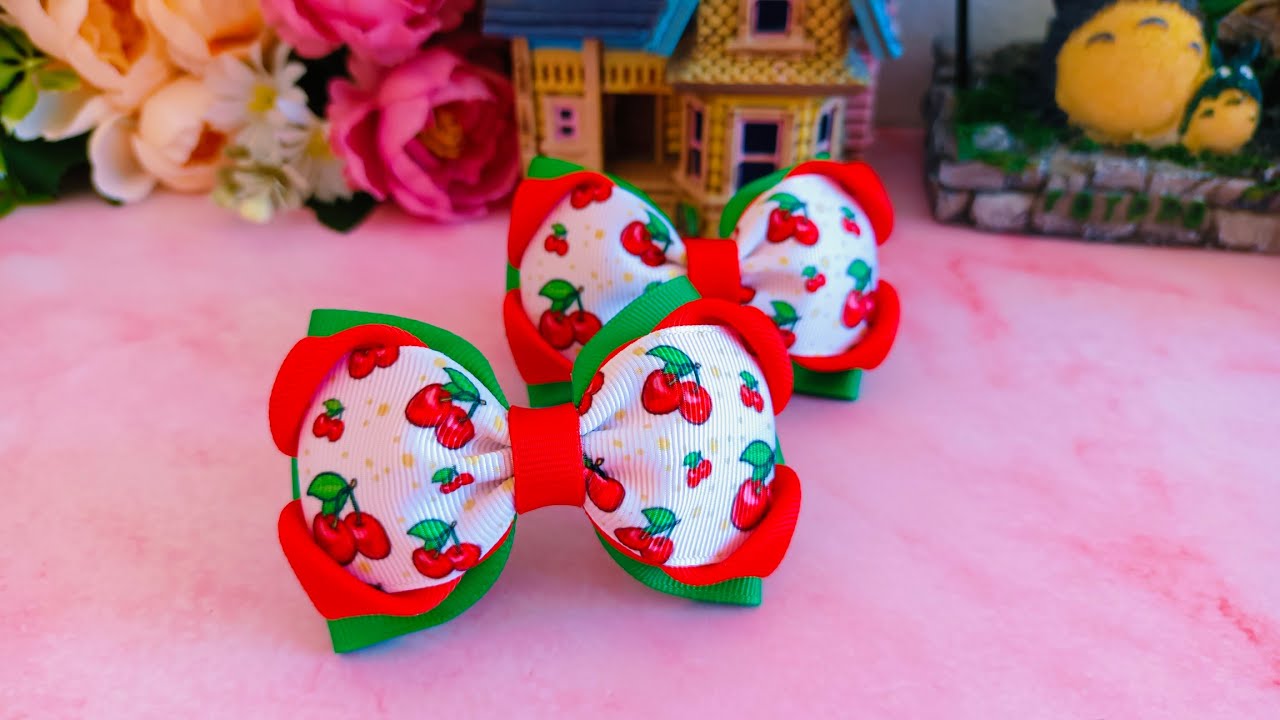 Moño con listón de 3.8cm de ancho. 🎀🥰🌸 #hechoamano #manualidades.