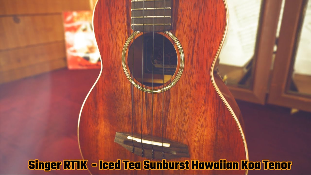 AnueNue Singer Ukulele - Iced Tea Sunburst Koa Tenor!