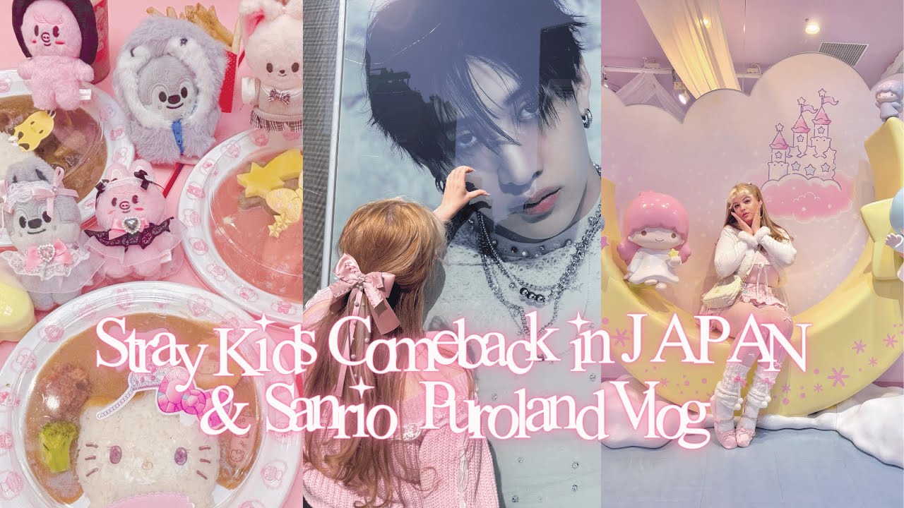 TOKYO VLOG PT1 | stray kids comeback & sanrio puroland🌸🍙🎀
