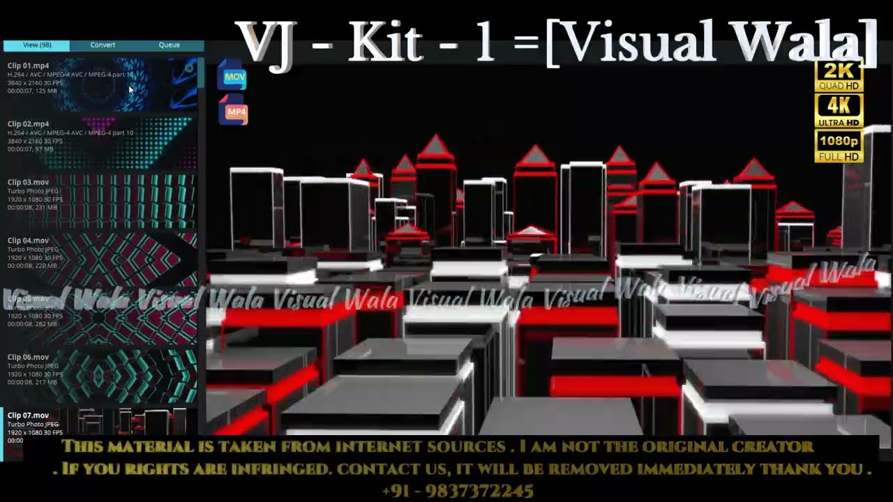 VJ - Kit - 1 =[Visual Wala] #visuals #vjloop #aftereffects #resolume #vj #mandala #videomapping