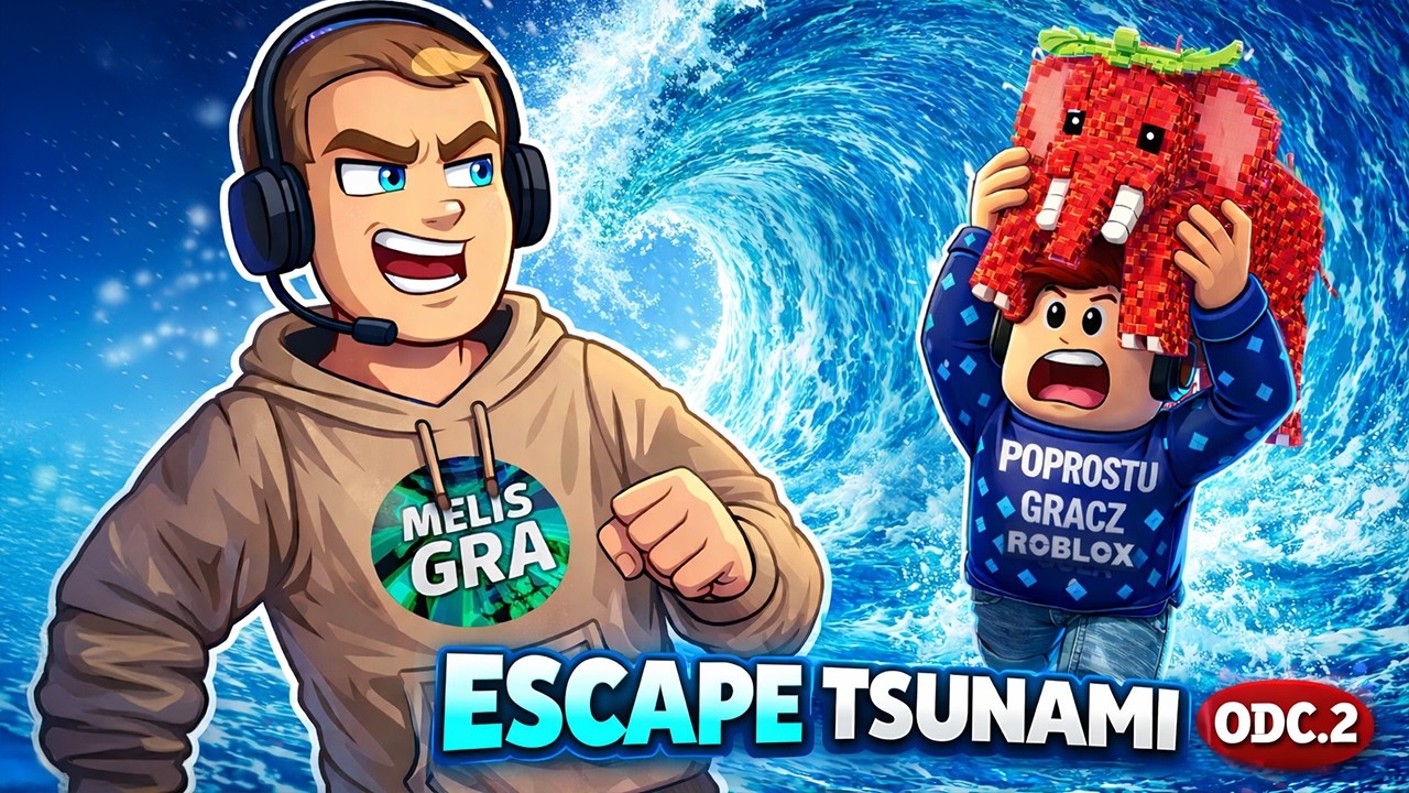 PRAWIE GO MIAŁEM -  ESCAPE TSUNAMI w ROBLOX #2