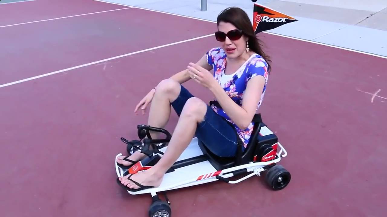 RAZOR GO KART & SCOOTER RACE With Spiderman Sandra