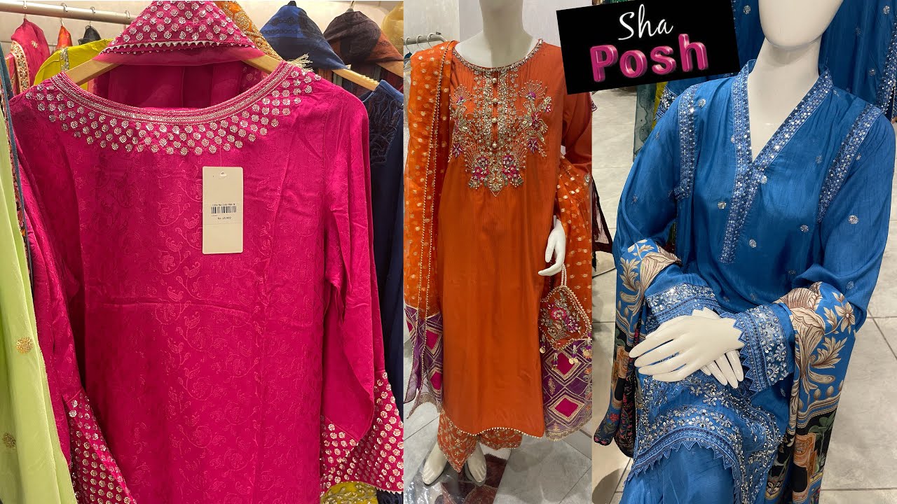 Sha Posh Fancy Dress Stitch Collection 2025😍 ShaPosh New Collection 2025❤️Shaposh Sale  HiraHashaam 