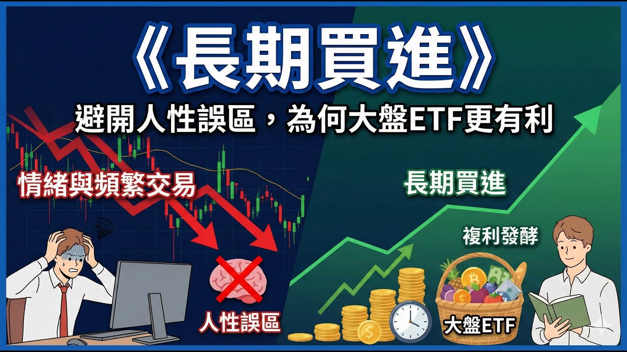 《長期買進》：避開人性誤區，為何大盤ETF更有利