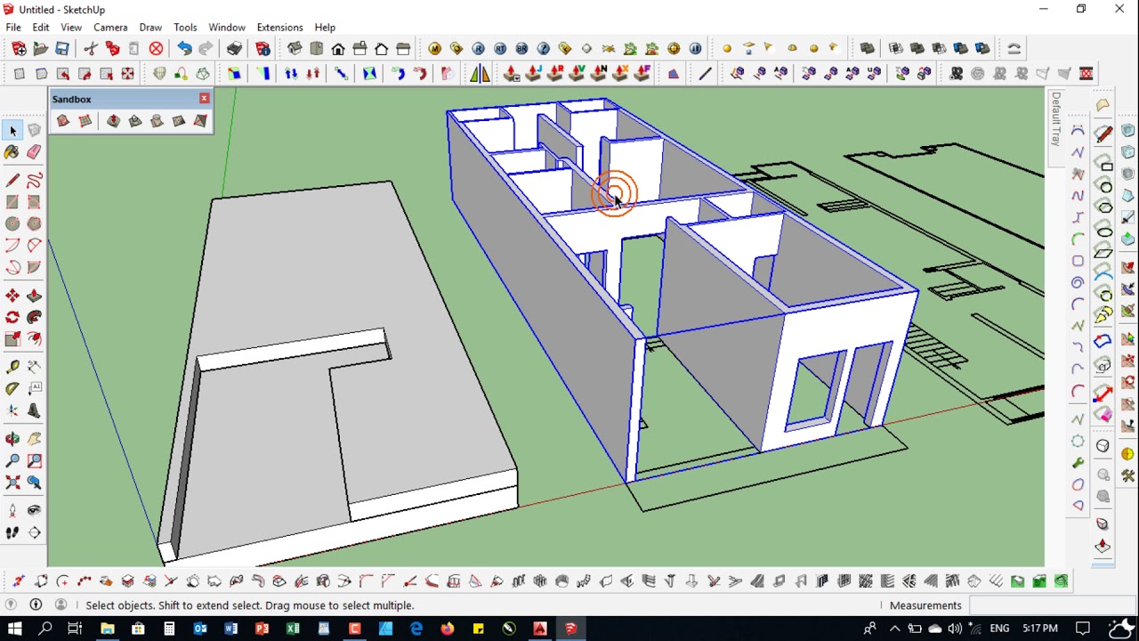 Sketchup 3d | 22x60 feet house design | by (50x90 design studio)