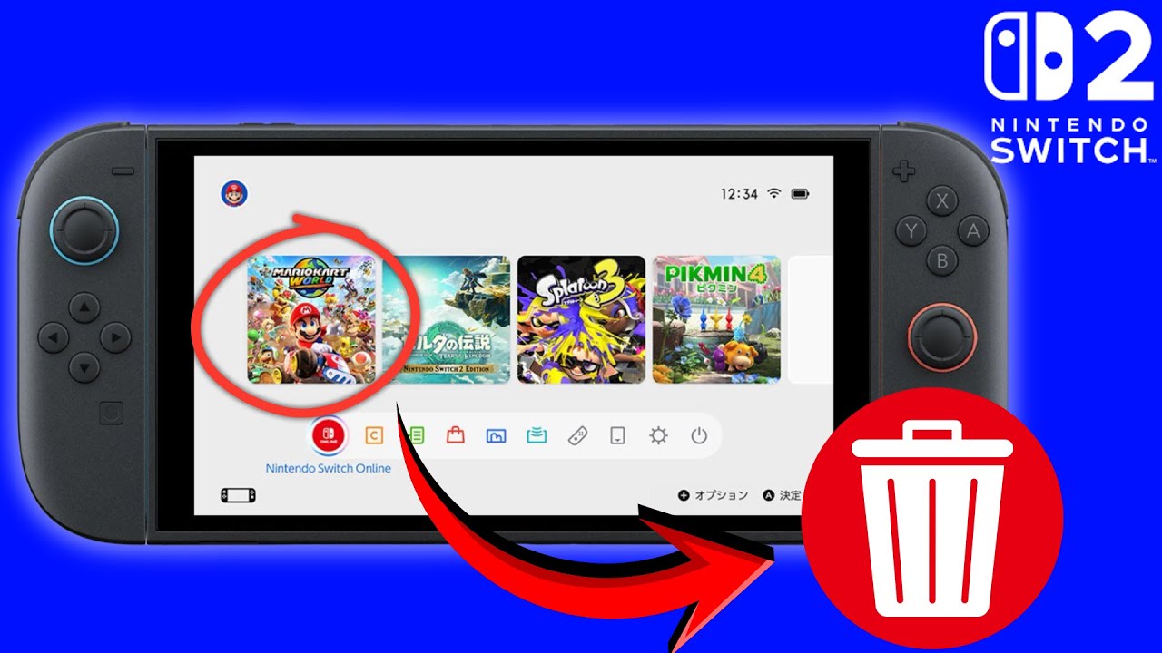 Come eliminare i giochi da Nintendo Switch 2
