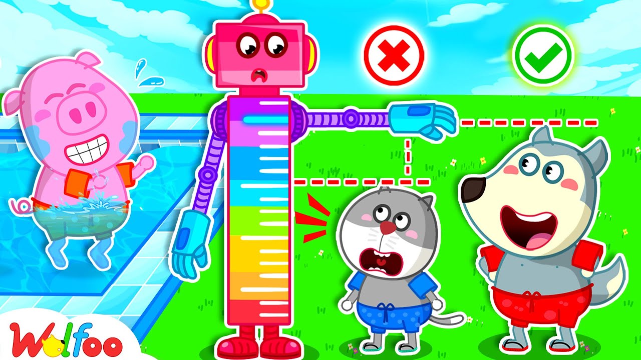 Kasper Wants to Grow Taller 😁 Pool Adventure Fun | Safety Rules for Kids | Wolfoo Channel