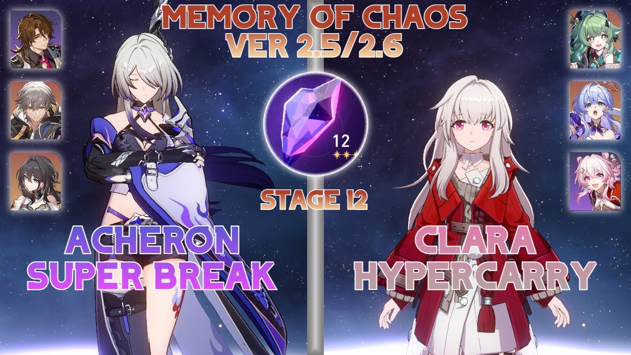 E0 Acheron Super Break & E0 Clara Hypercarry Memory of Chaos 12 Honkai Star Rail 2.6