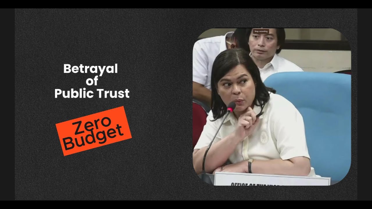 Sarah Duterte Betrayal of Public Trust!
