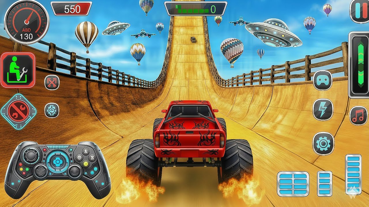 Ultimate Monster Truck Stunt Car Game 2026: 💎 $100B EMERALD F1 vs MEGA RAMP! 🚀 High Speed Jumps