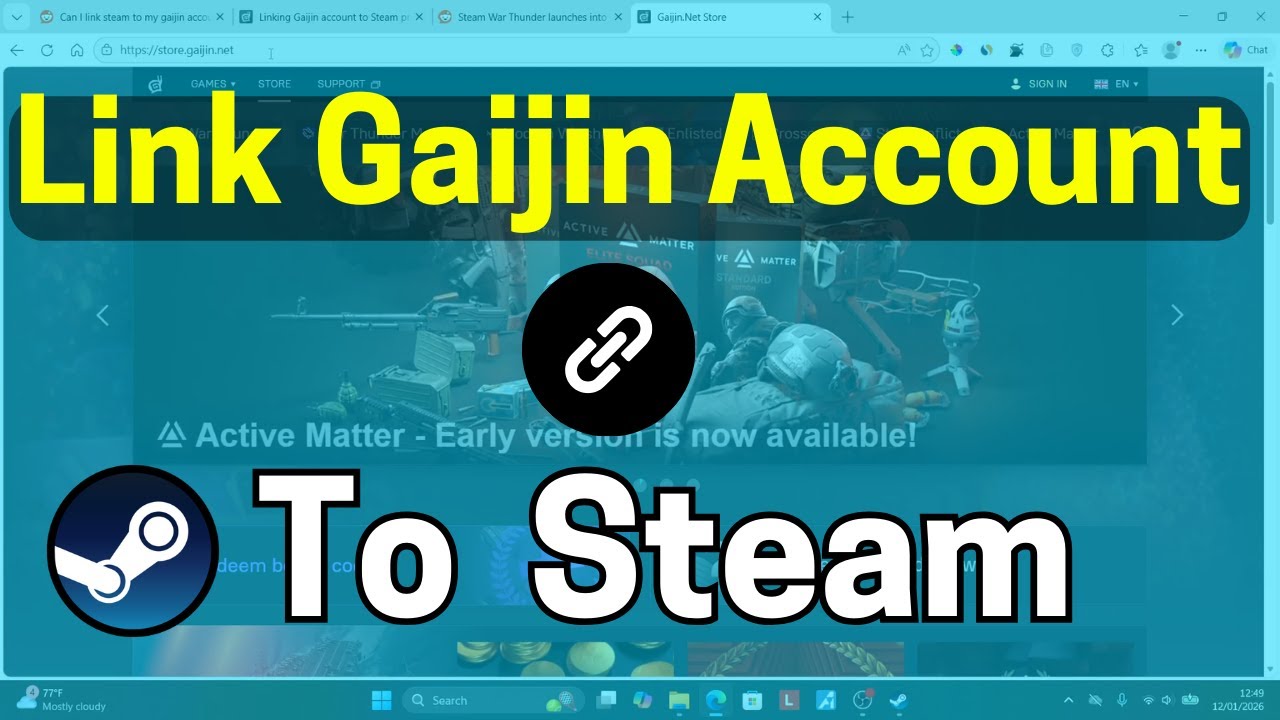 Как связать учетную запись Gaijin со Steam (пошаговая инструкция)