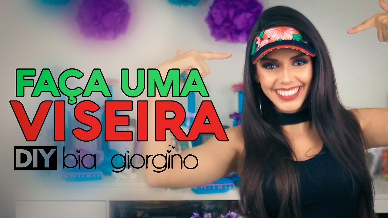 DiY Transforme seu boné em uma VISEIRA personalizada  -  por Bia Giorgino