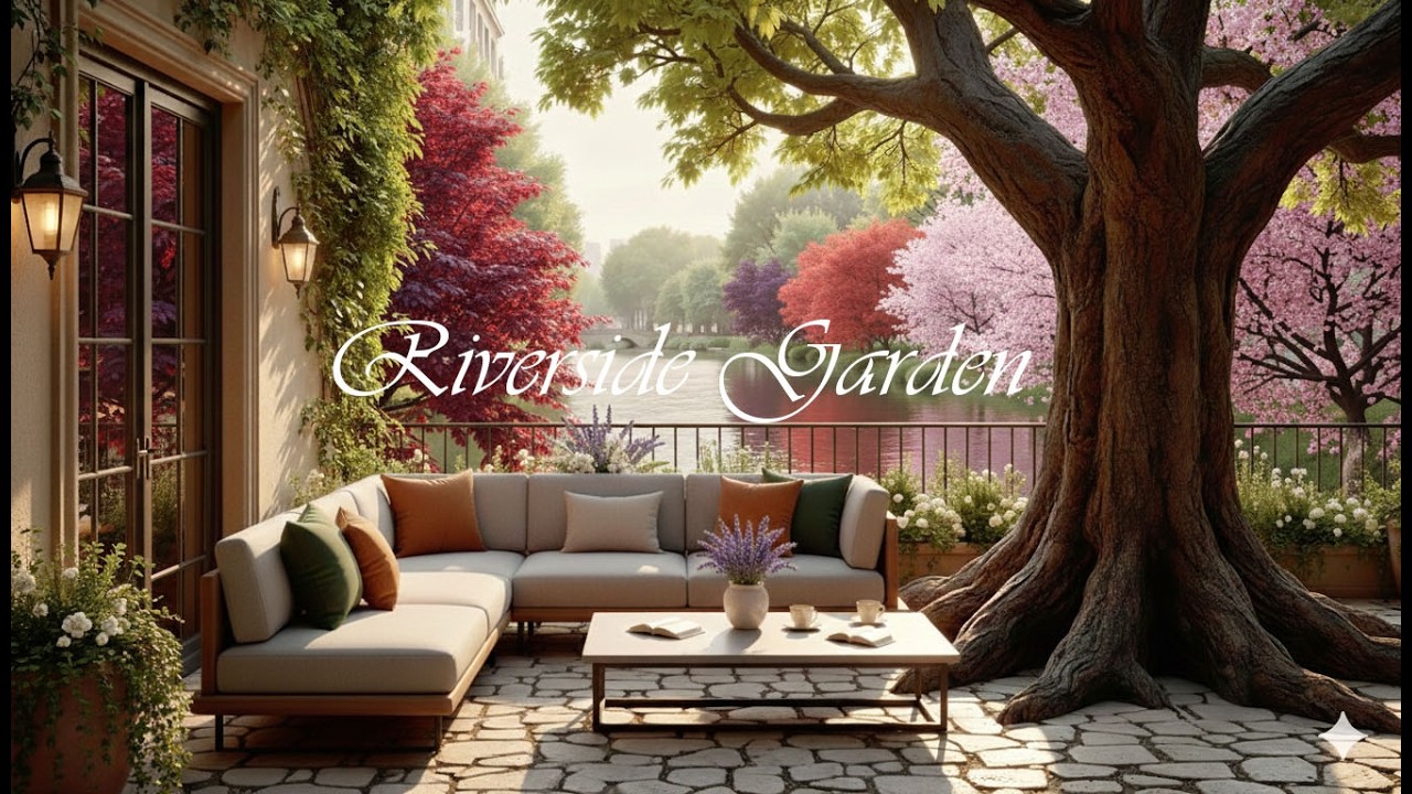 Cozy Riverside Garden Jazz 🌿 Outdoor ☕ Jazz Relaxing Music