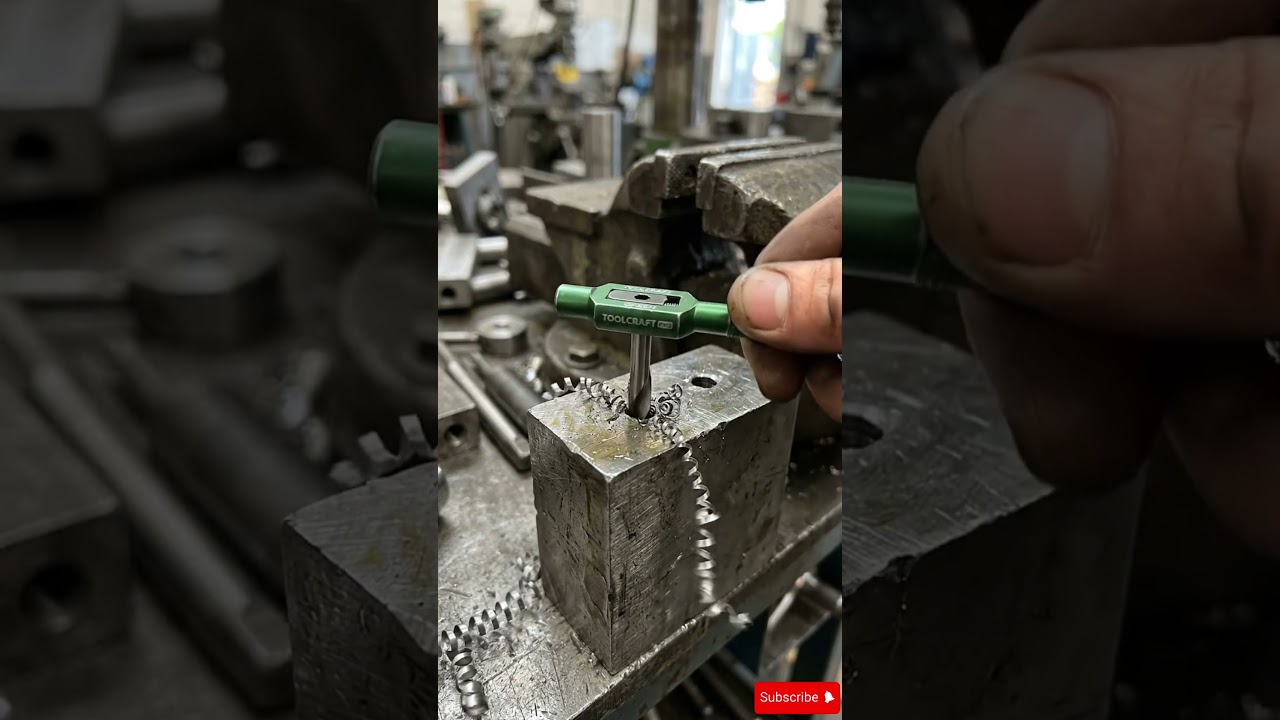 This Tiny Tap Wrench Cuts Perfect Internal Threads into Solid Steel &mdash; Looks Way Too Real to Be This