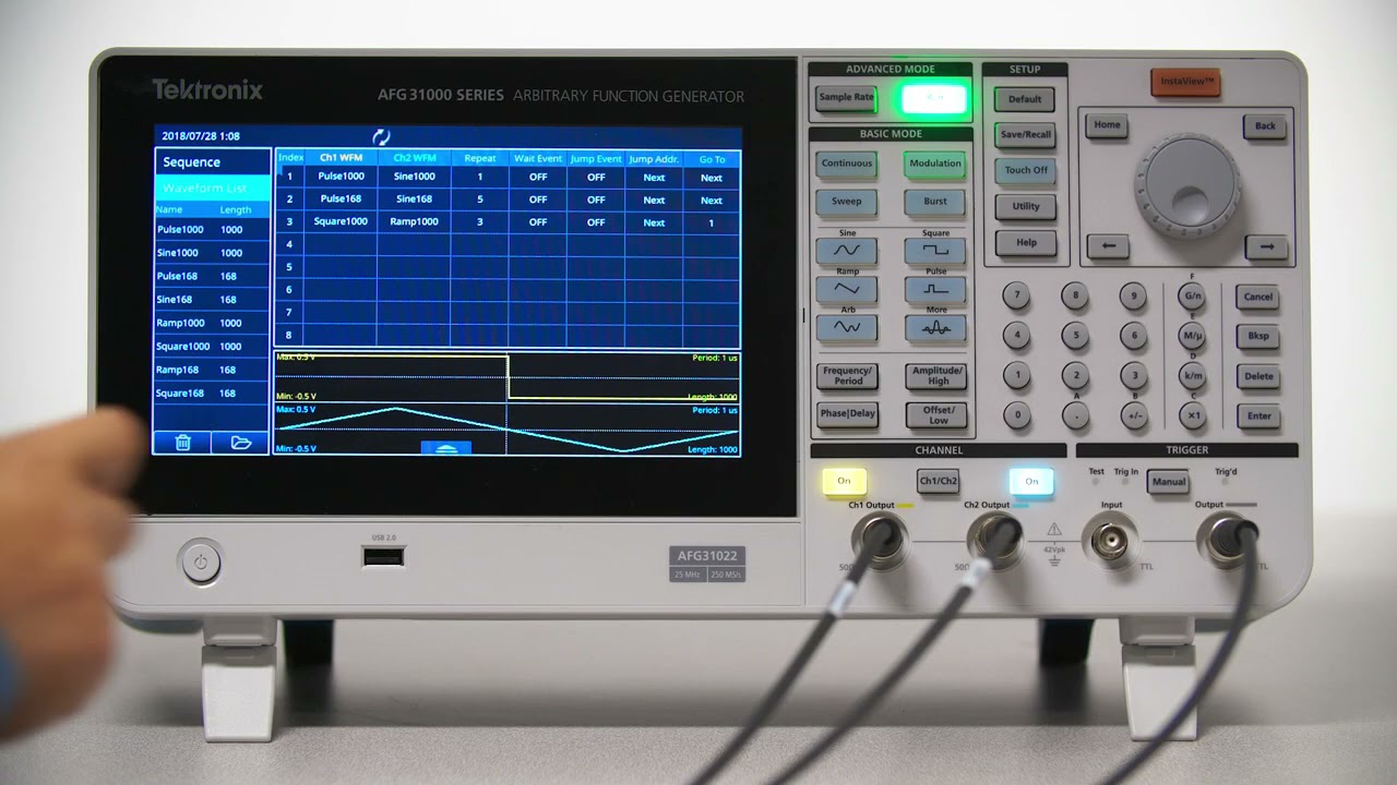 Create high fidelity signals with advanced mode on the AFG31000