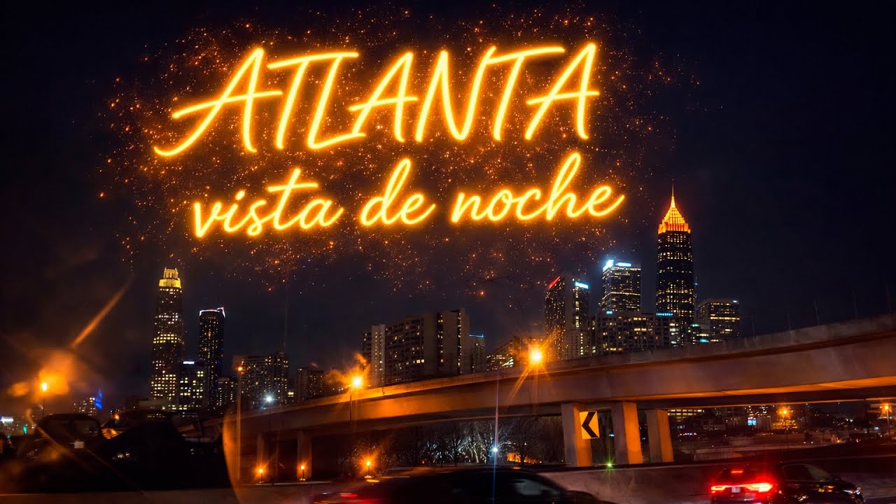 ATLANTA Viajando en el highway de Noche Desde El AEROPUERTO..!!!