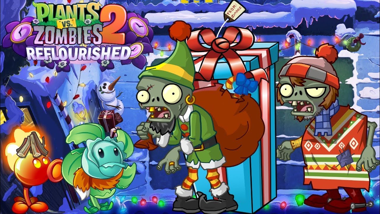 🎅ХО-ХО-ХО! ЗОМБИ ДЕД МОРОЗ ПОДАРКИ ПРИНЁС!🎁🥶РАСТЕНИЯ ЗАМЁРЗЛИ🔥🎄НОВОГОДНЯЯ НОЧЬ В PvZ 2 REFLOURISHED🥂