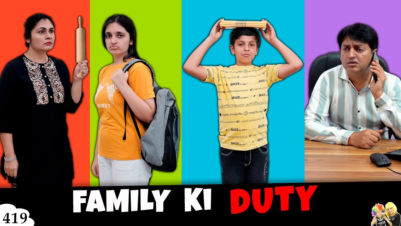 FAMILY KI DUTY | Ep 419 | Short comedy movie in Hindi | Aayu and Pihu Show