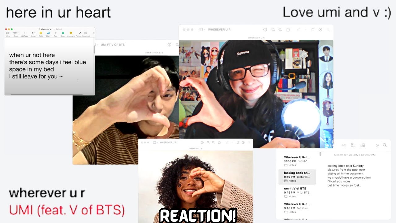 UMI, V - wherever u r (ft. V of BTS) official lyric video ARMYMOO Reacts For The First Time!
