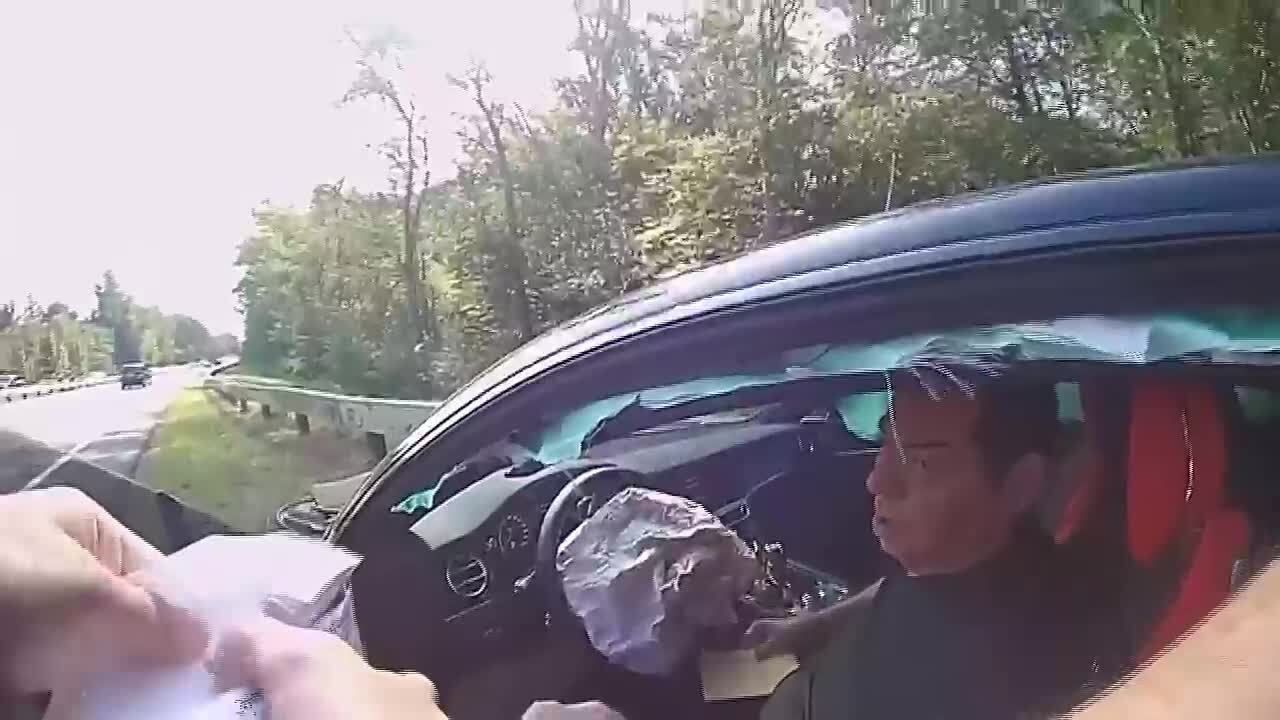 Police video shows Vince McMahon's 100 mph crash on Merritt Parkway in Westport