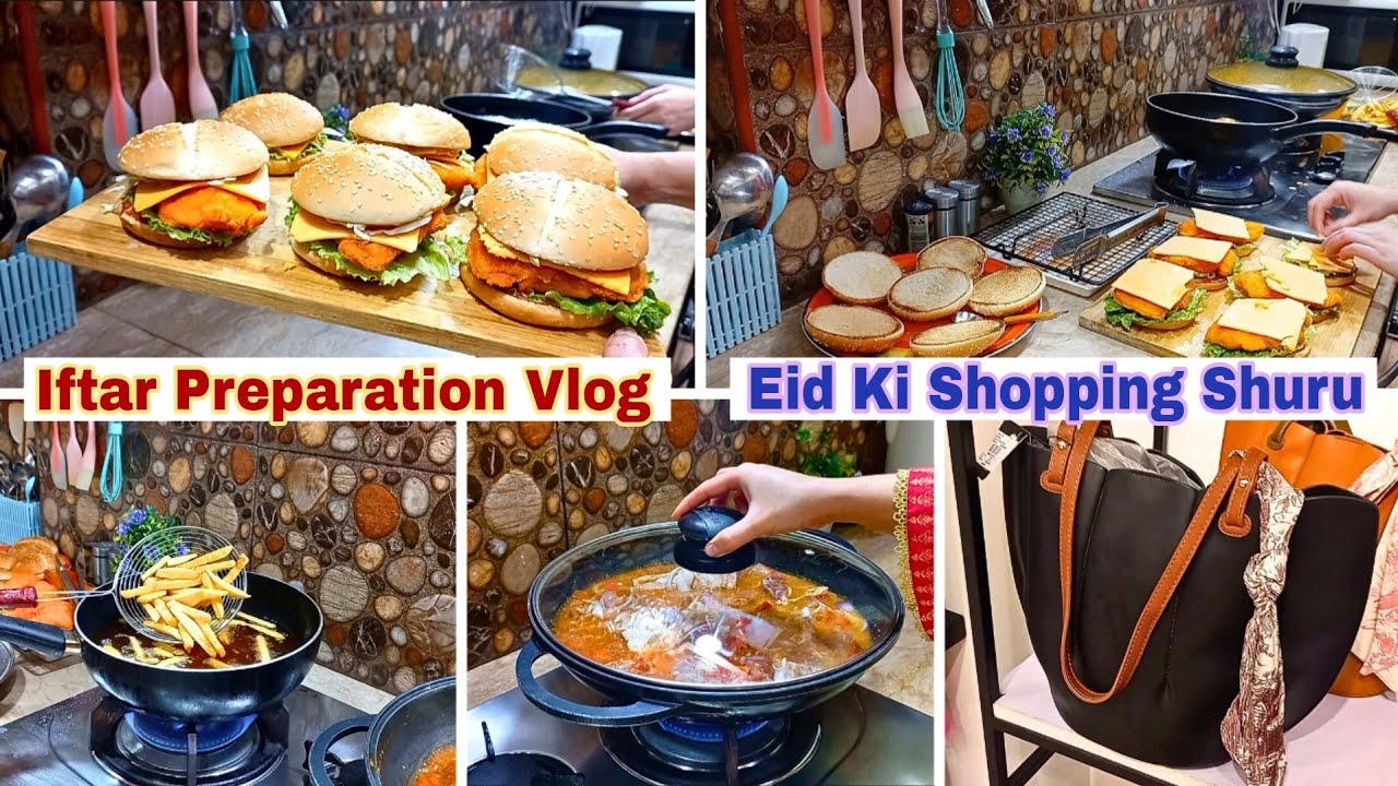Iftar Preparation Vlog / Kids Lunch Box Recipes / Eid Ki Shopping Shuru / @Kitchen with Noonzay