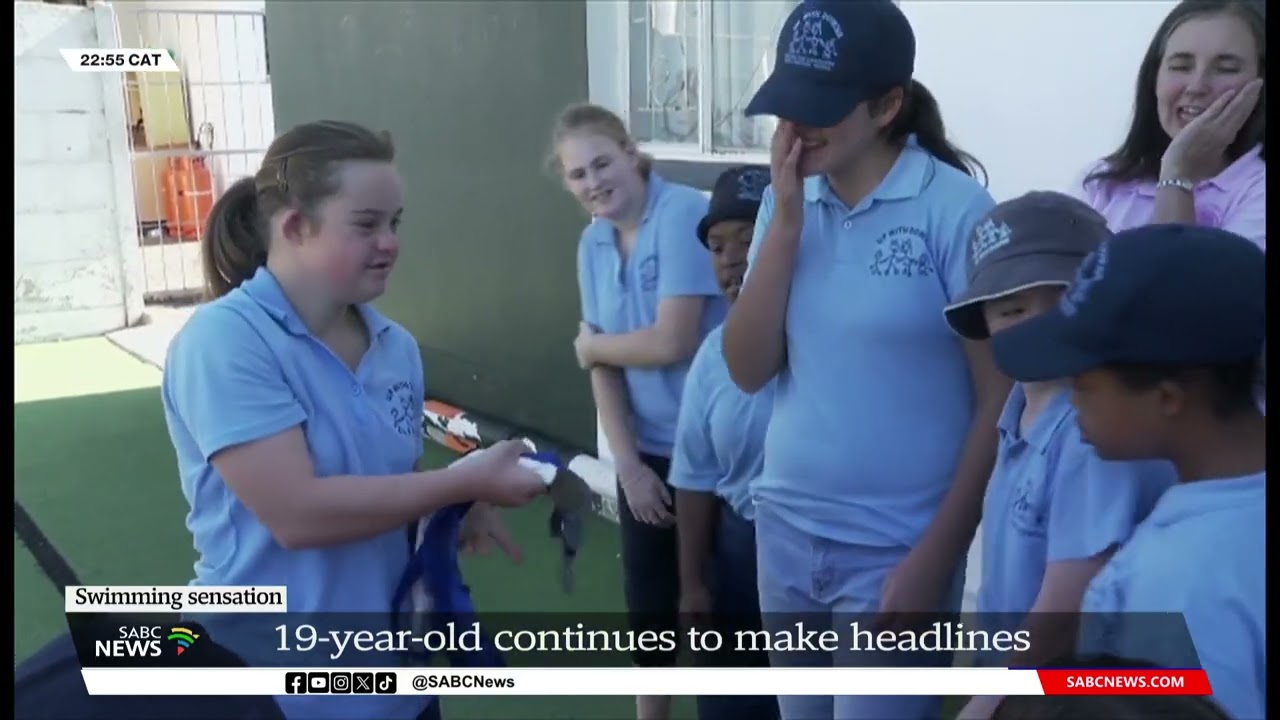 Teen swimmer Minke Janse van Rensburg achieves record-breaking success