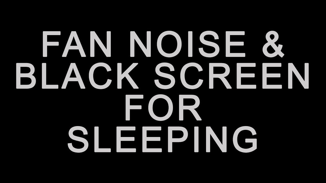 Fan Sound Black Screen | White Noise for Deep Sleep, Concentration, and Calm