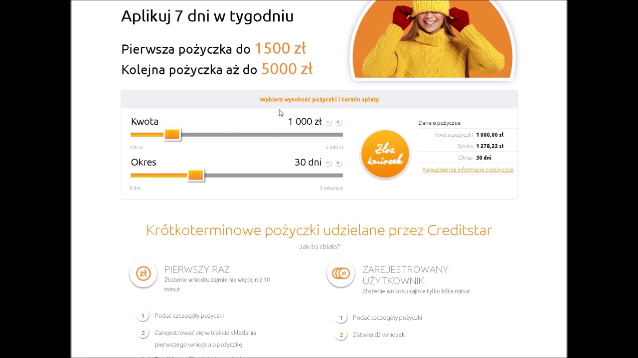 creditstar kredyt chwil&oacute;wka przez internet jak wziąć