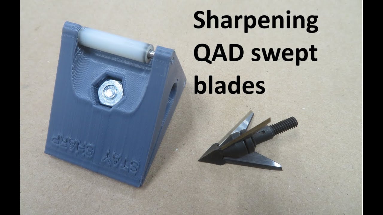 Sharpening QAD swept blades