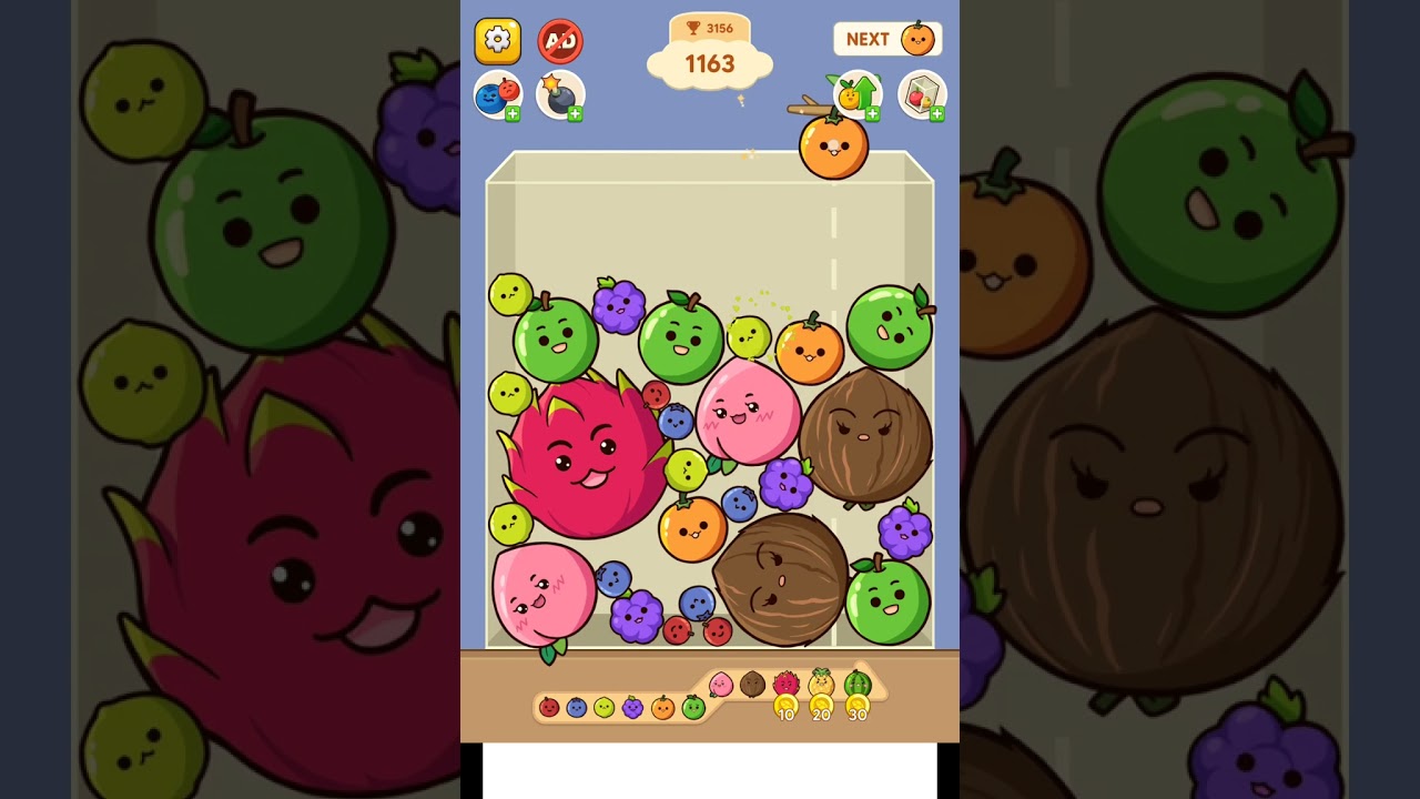 I played fruit merge 