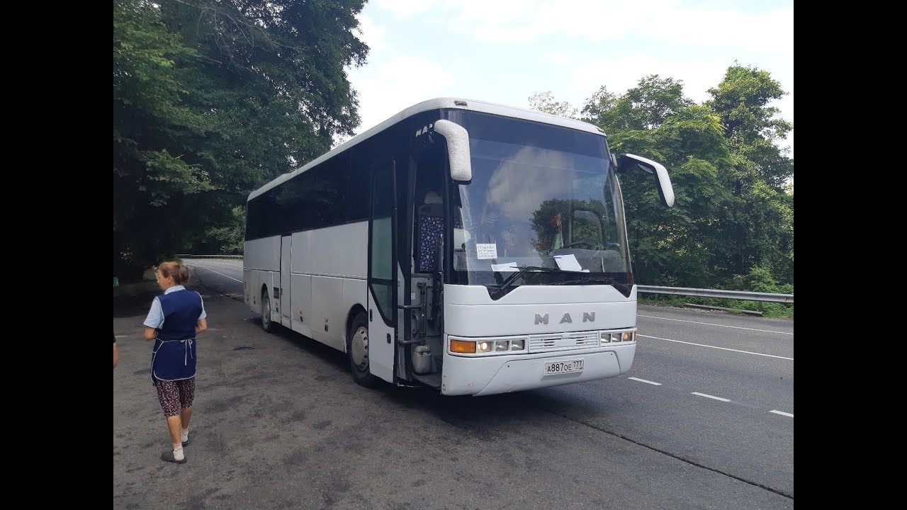 Поездка на автобусе MAN A13 S2000 гос А887ОЕ777 от Вардане до аквапарка Наутилус