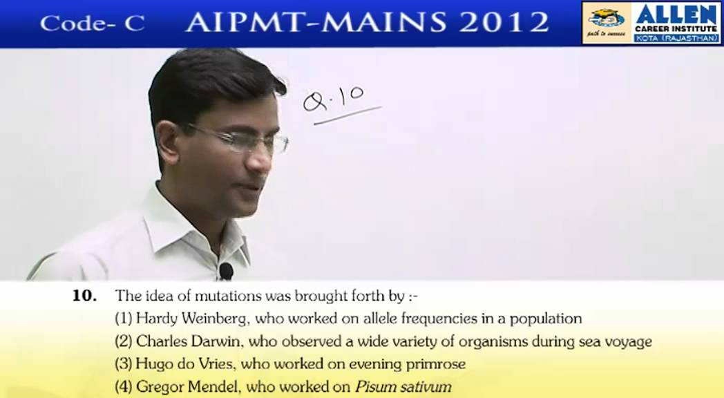 AIPMT 2012 Mains Biology [Code-C] By: Amit Kabra Sir