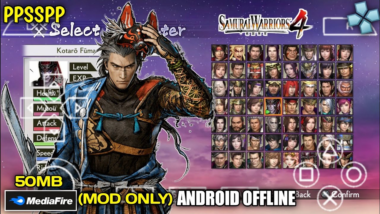 Samurai Warrior 4 PPSSPP(Mod) Android + hd texture + bahasa indonesia - Offline PPSSPP