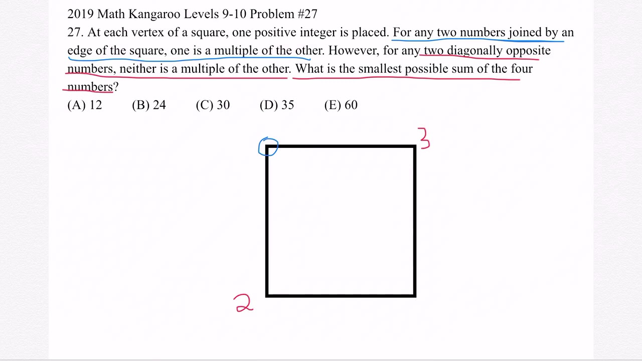 2019 Math Kangaroo Levels 9-10 Problem #27