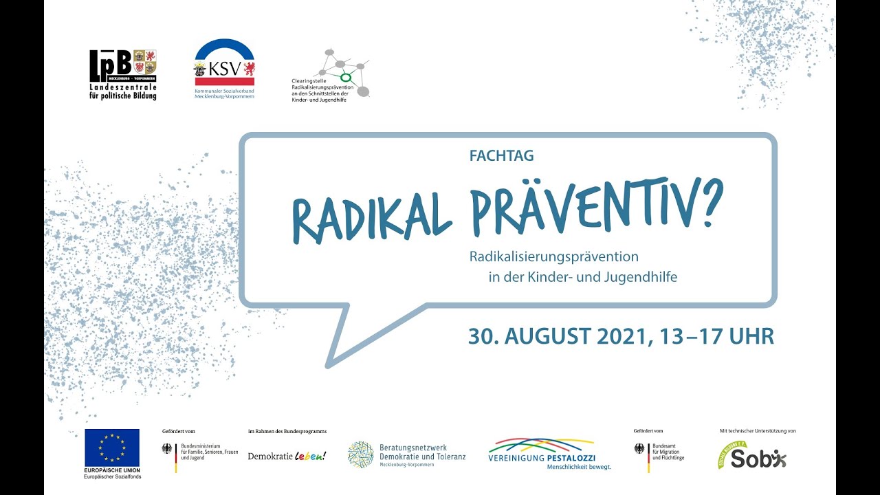 Radikalisierungsprävention in der Kinder- und Jugendhilfe, Dr. Björn Milbradt, 30.08.2021
