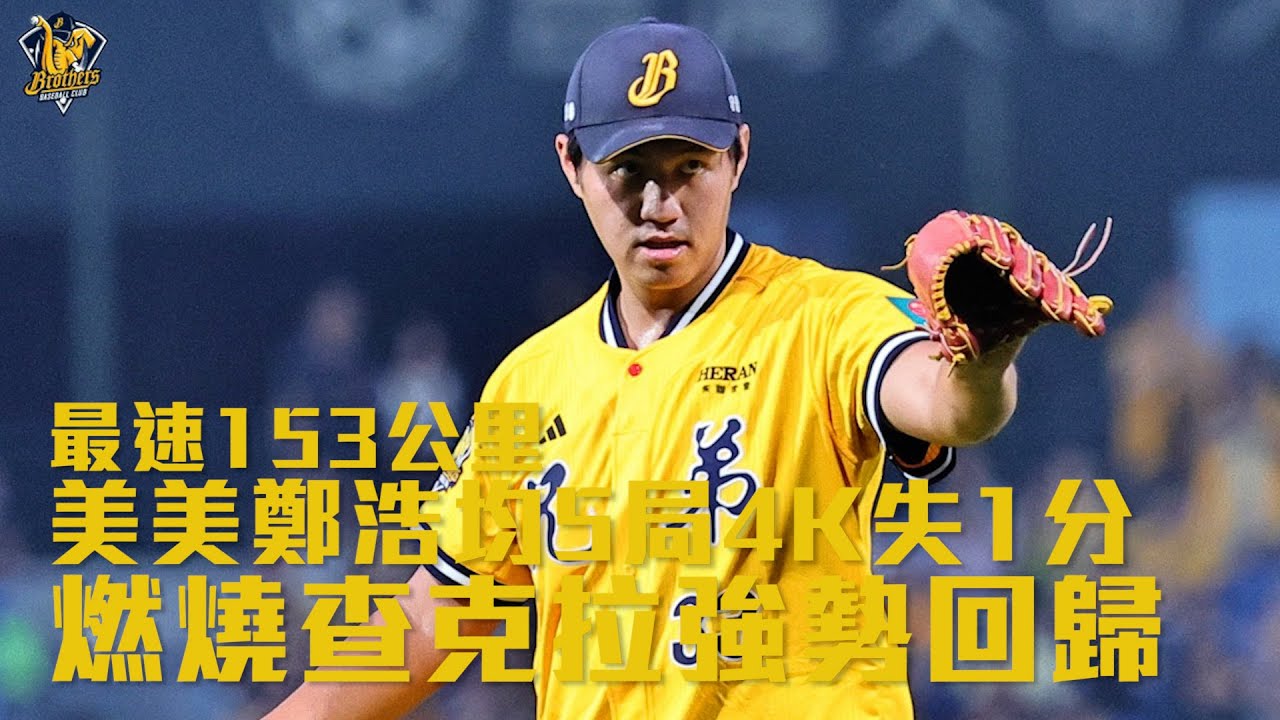 【RHINOSHIELD 壓制全場】06/07 最速153公里！美美鄭浩均燃燒查克拉強勢回歸！本季一軍初登板繳出5局失1分4K的好投壓制富邦悍將！CTBC Brothers 中信兄弟