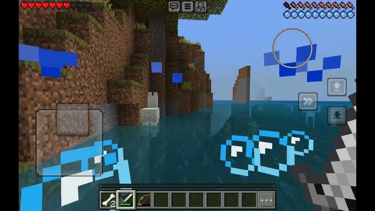 Playing Minecraft with my friend