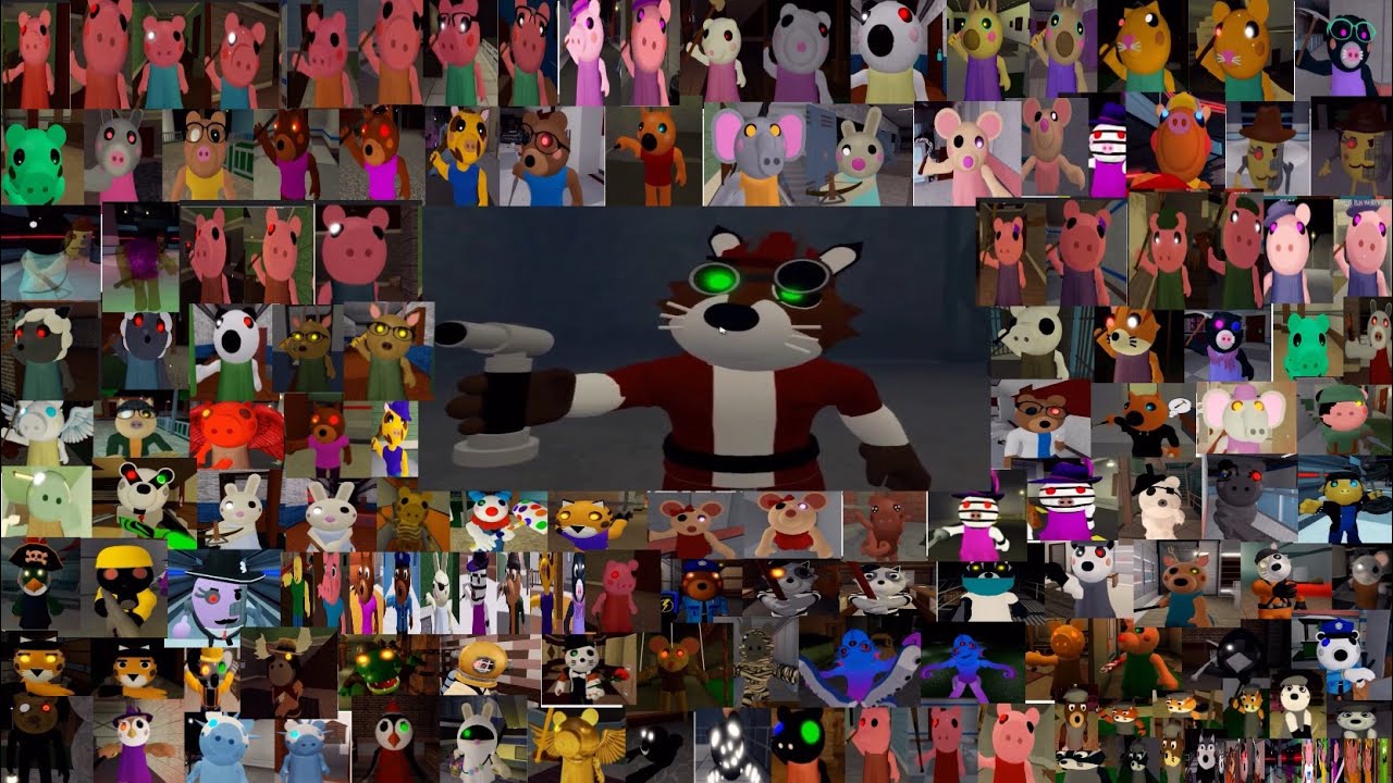 Piggy All Book 1,2, Extras jumpscares, traps, abilities, Deaths, Helpers, alarms and stunning