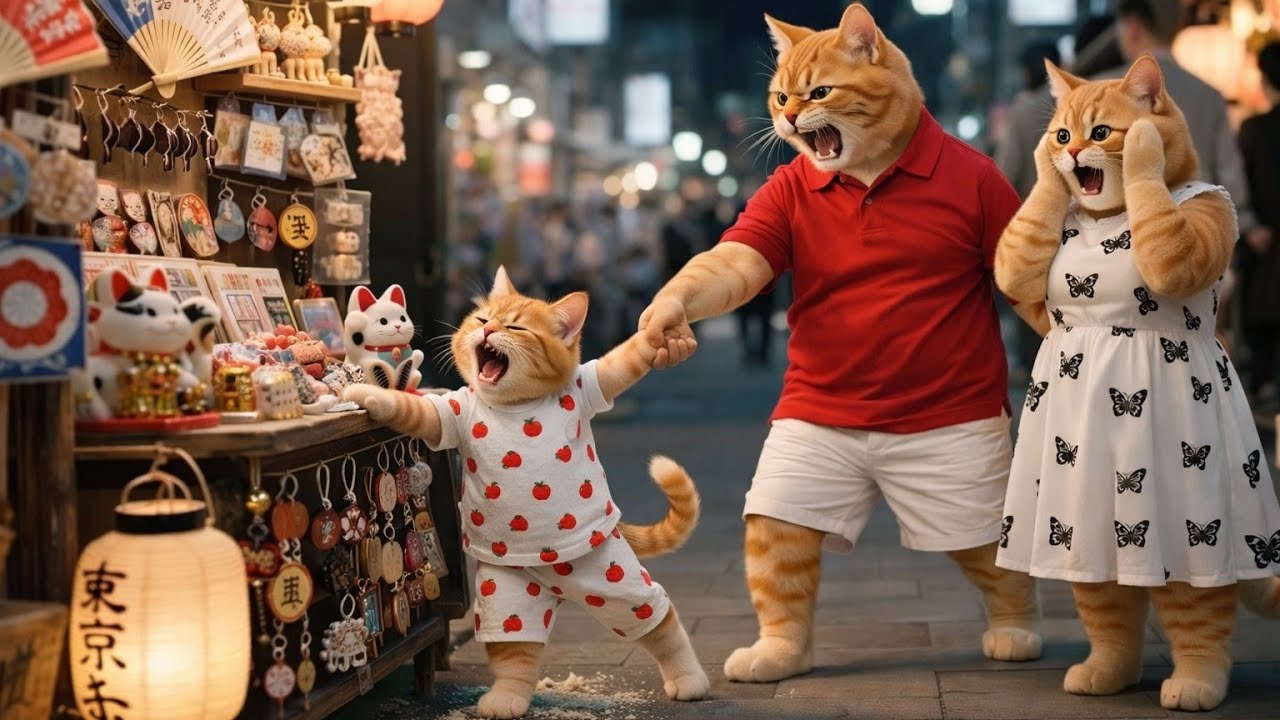 Ginger Kitten Family Goes on a Trip Together Before Papa Cat’s Long Work Journey 🐱✈️