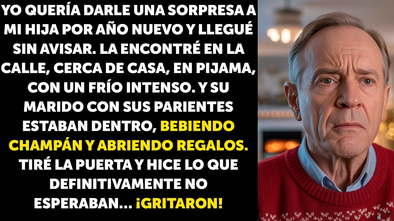 Mientras mi hija se congelaba afuera en Año Nuevo… su esposo brindaba dentro, como si nada
