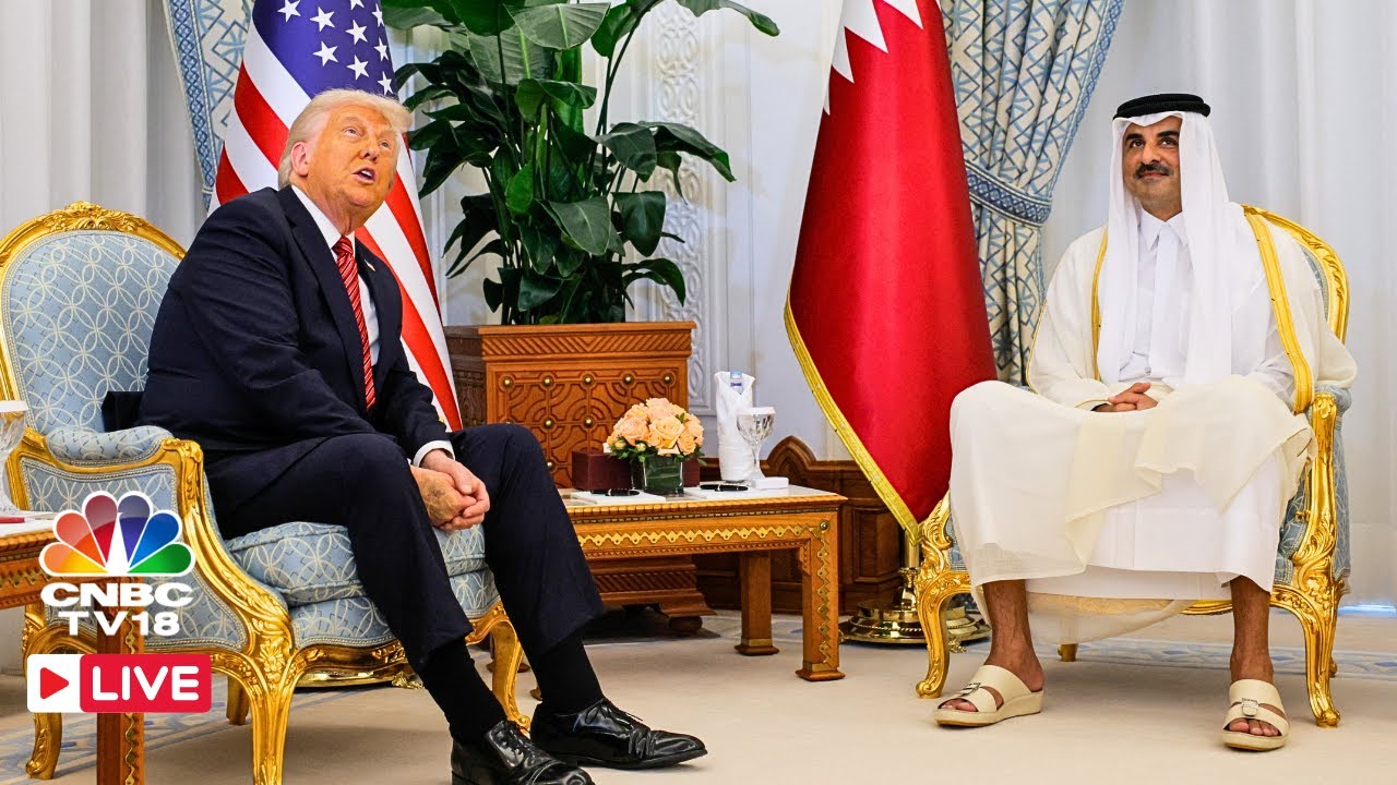 LIVE: Donald Trump Meets with Qatar’s Emir Sheikh Tamim bin Hamad Al Thani | Trump Arab Visit | N18G