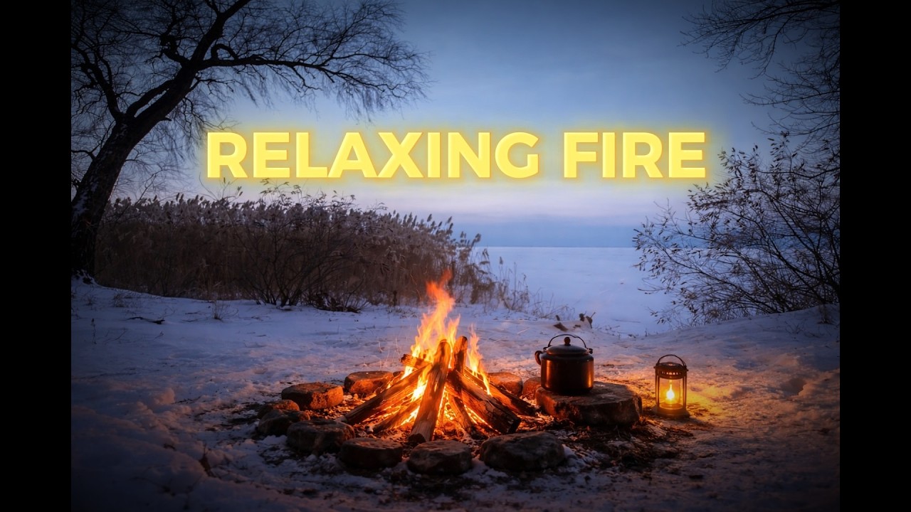 🔥 Cozy Campfire Ambience 4K (1 Hour) | Relaxing Crackling Fire Sounds for Sleep, Study & Relax