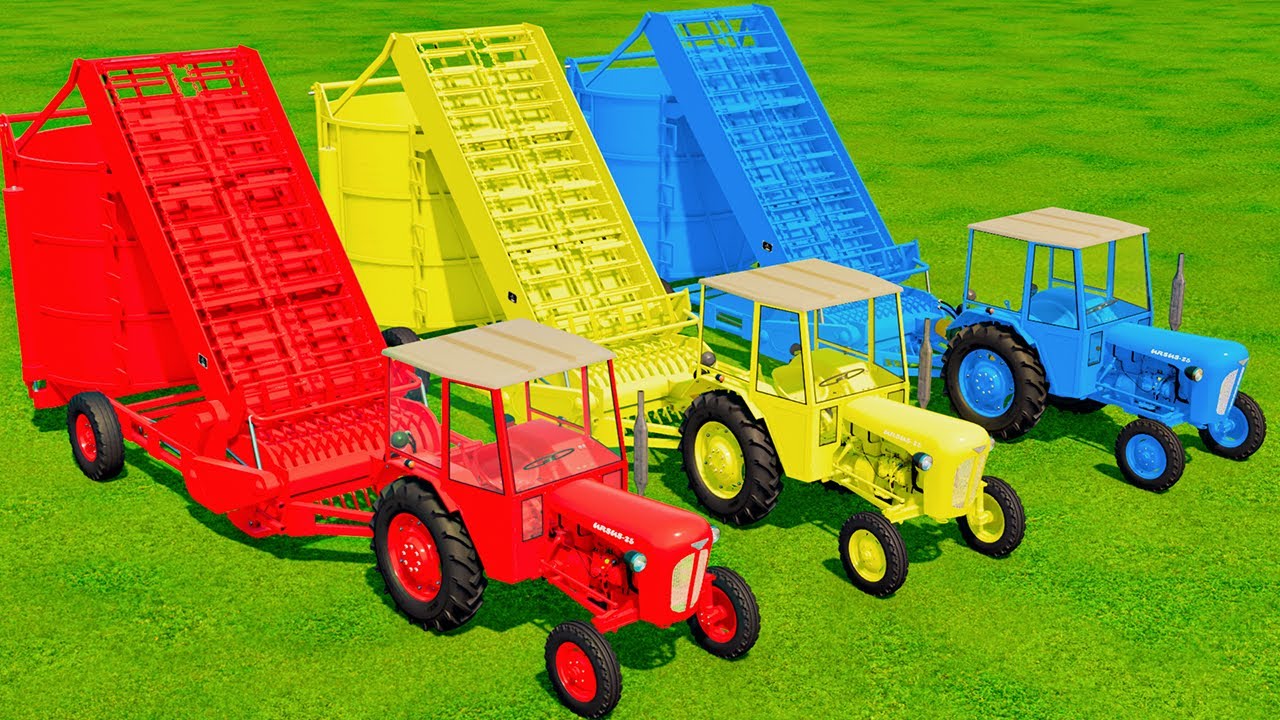 Work With COLORS - JUMP JOBS with Mini Tractors - Farming Simulator 22