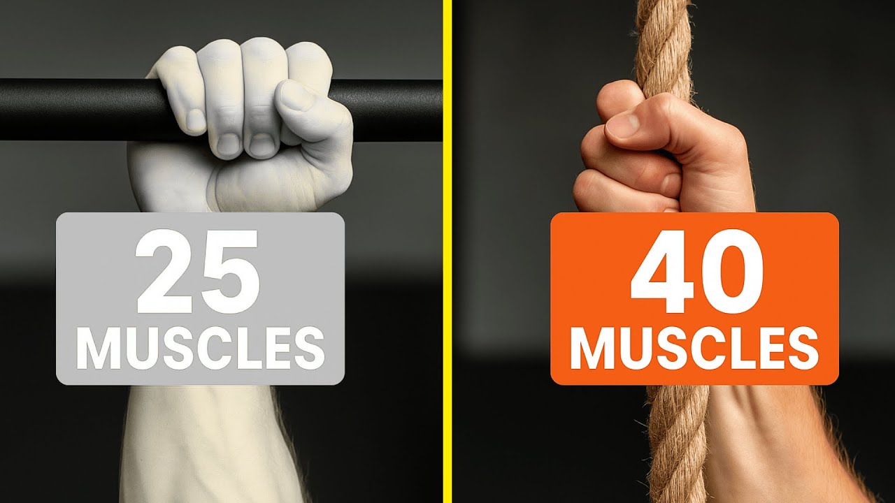 Standard Pull-Ups vs Rope Pull-Ups: 25 Muscles vs 40+